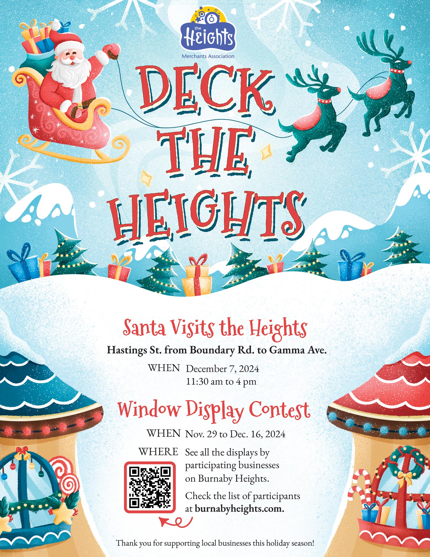 Christmas poster for Deck the Heights.